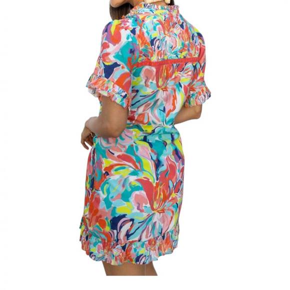 NEW ALLISON NEW YORK roxy dress in bold floral - Picture 3 of 4